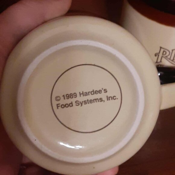 Vintage Hardee's Coffee Cups Lot Of 4 Rise and Shine 1986 1989 - Picture 9 of 11